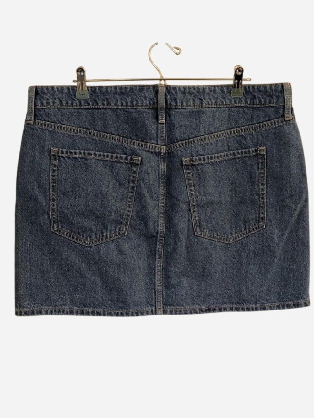 Old Navy Mid Rise WOW Indigo Denim Mini Skirt Size 16 NWT - Picture 2 of 6